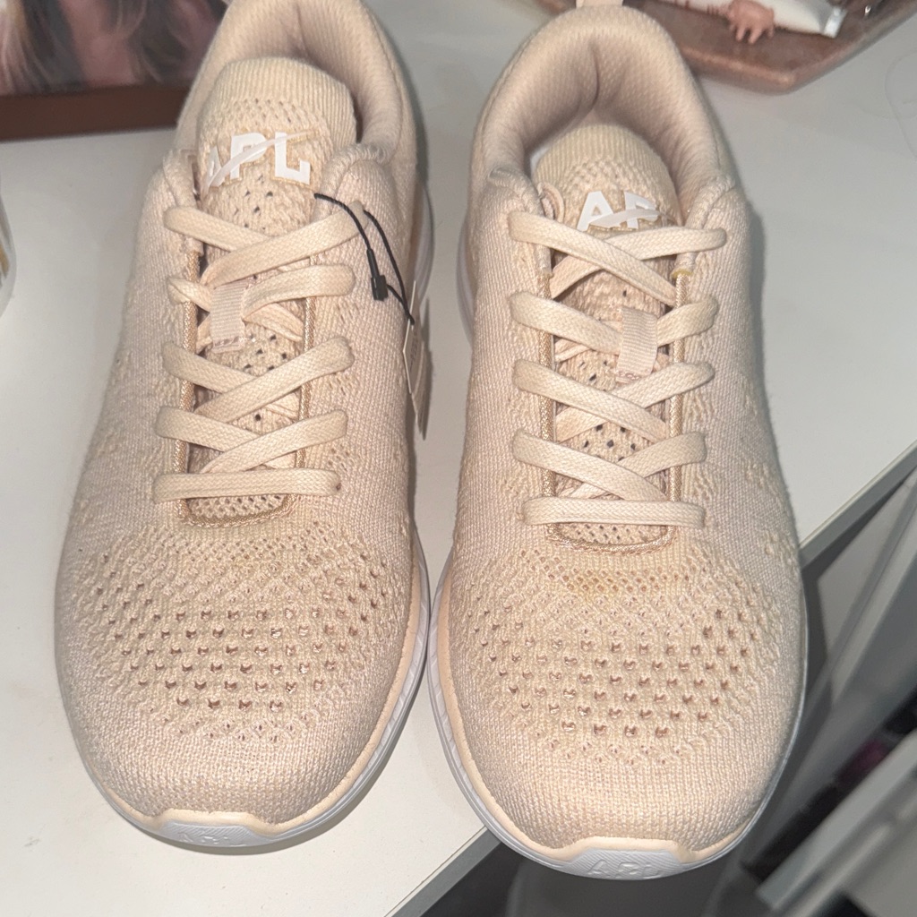 Apl Women's Tan Knit Sneakers